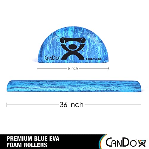 Heavy Duty EVA Foam Roller - Half Round, 6" x 36" - Blue