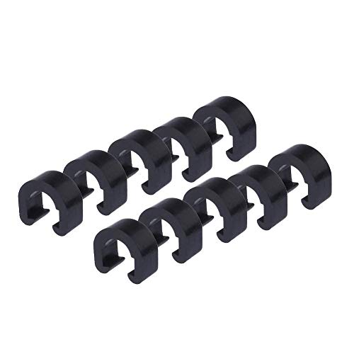30 PCS Bicycle C-Clips Clamps for Cable Guide - Black