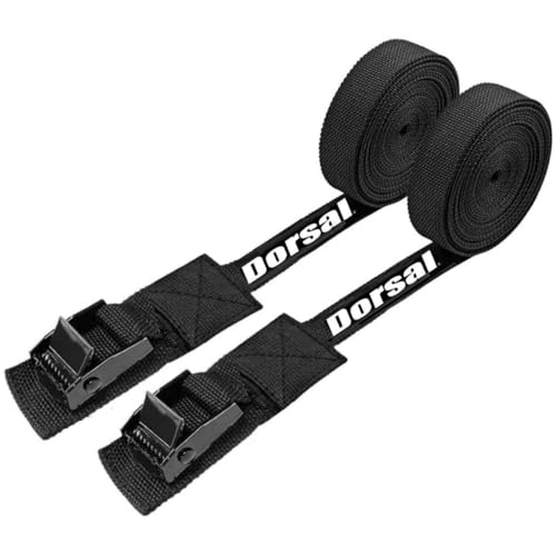 15 Ft Tie Down Straps for Surfboards, Kayaks, Canoes - 2 Pack