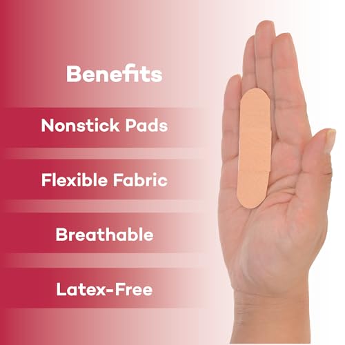 Sterile Flexible Fabric Adhesive Bandages - 1x3 Inch - 100 Count