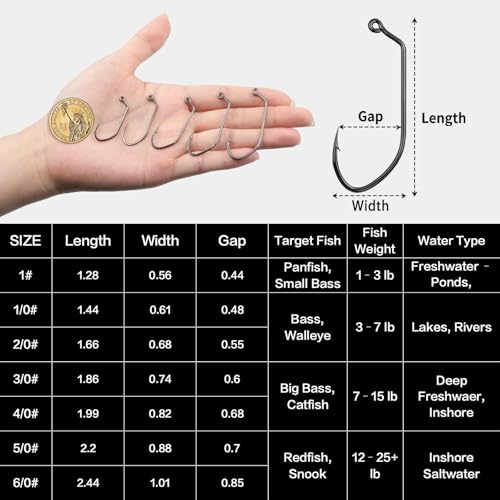 60 Degree Jig Hooks - Long Shank Aberdeen Hooks, 50pcs