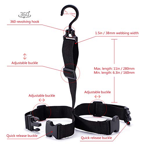 Fishing Wader Boot Hanger with Adjustable Strap for Drying
