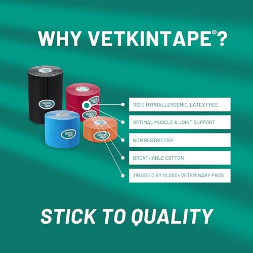 VETKIN Blue Kinesiology Tape for Dogs & Horses Veterinary Support 2.4in