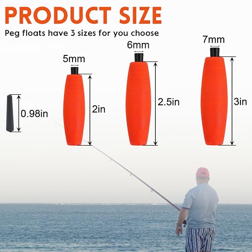 Fishing Bobbers - Foam Cigar Floats, 3 Inch, Red - 30pcs