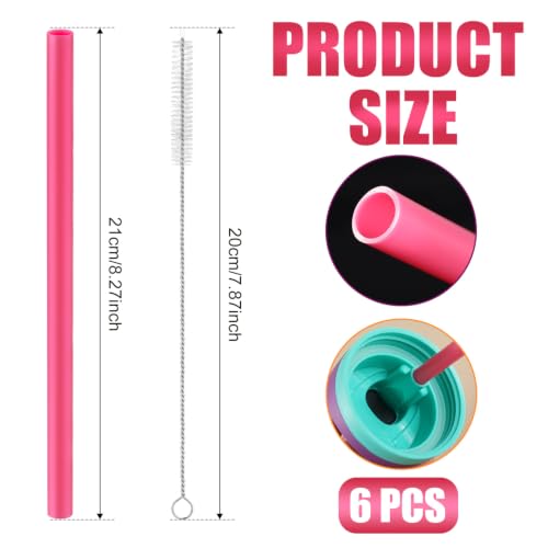 6PCS Colorful Replacement Straws for Owala Water Bottles