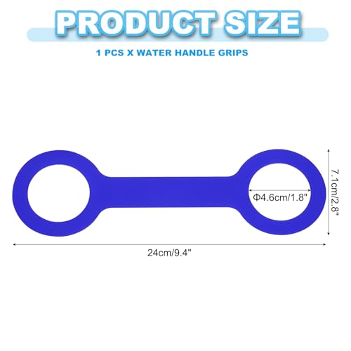 Water Bottle Holder Strap - Soft Silicone Grip for Running - Blue