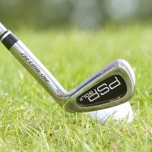 PSP Golf The Little One 7 Iron Right Hand Swing Trainer for Adults: Golf Training Aid for Finding The Sweet Spot (Stiff Flex) Black