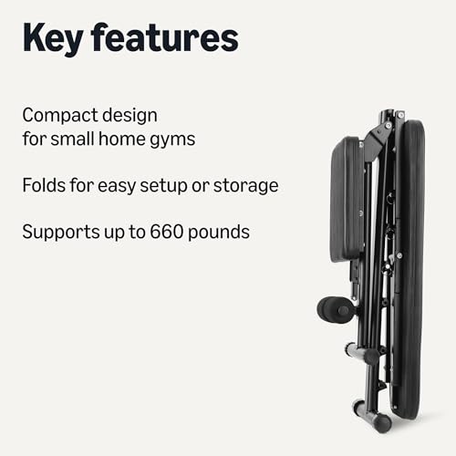 Adjustable Weight Bench for Home Gym - Supports 660 lbs, Foldable