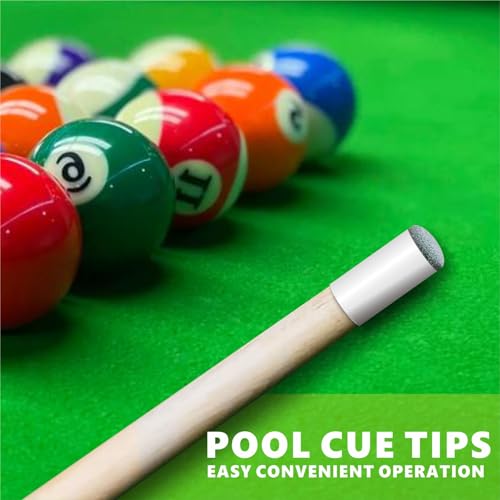 Premium Leather Pool Cue Tips - 40pcs Replacement Set, 10mm & 13mm