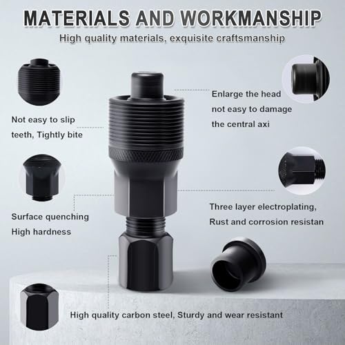 Bicycle Crank Puller Tool for Square Taper and Splined Crank Arms