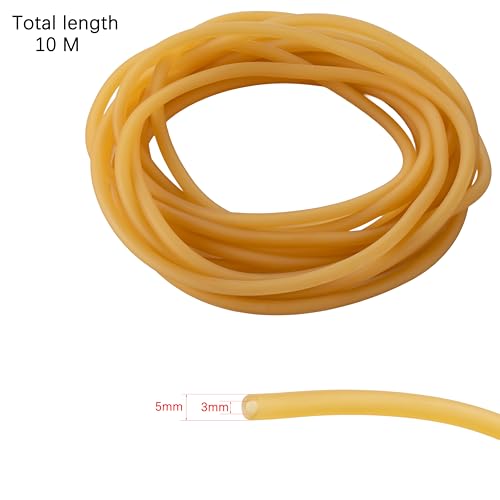 Natural Latex Rubber Band Tube - 10m Length, 3x5mm