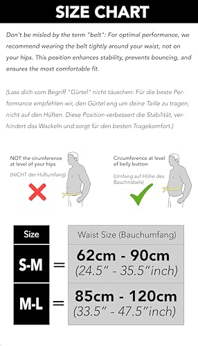Running Belt for Men & Women - Jogging Pouch for Phone & Keys - Black S-M