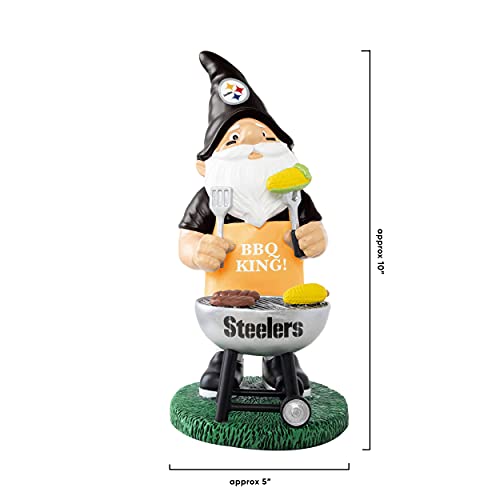 NFL Team Logo Grill Gnome Statue - Pittsburgh Steelers 10"