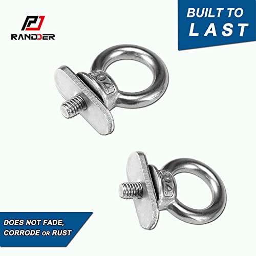 Stainless Steel Kayak Tie Down Eyelets - 2 Pack Mount Kit
