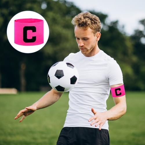 Captain Arm Bands - 4PCS Adjustable Pink Nylon for Soccer & Basketball