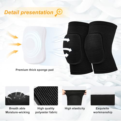 Volleyball Knee Pads - Soft & Breathable, Black / Small
