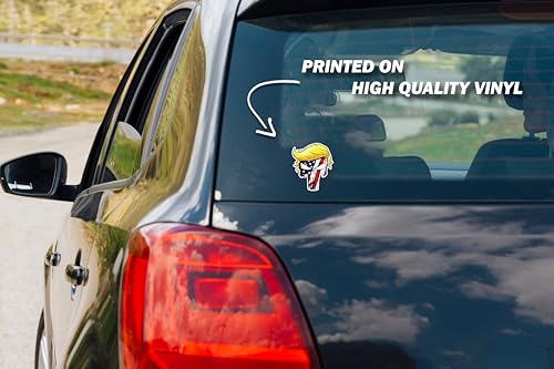 Trumpisher Skull American Flag Vinyl Sticker Decal - 2 Pack