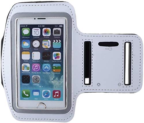 White Sports Armband for iPod Touch 7 - Adjustable Gym Case