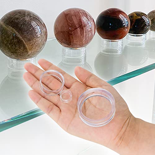 12-Piece Clear Acrylic Sphere Stand Set - Small, Medium, and Large Holders