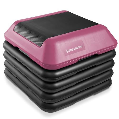 Adjustable Aerobic Step Platform with 4 Risers - 16" x 16"