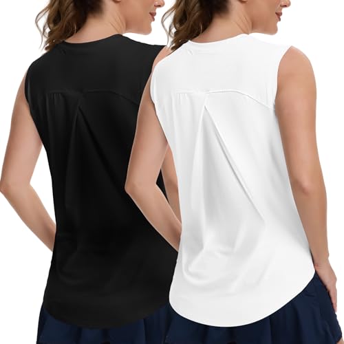 Women's Sleeveless Workout Tops - Breathable Athletic Tank - Medium