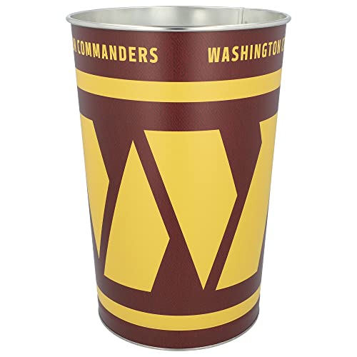 Washington Commanders Aluminum Wastebasket - Officially Licensed