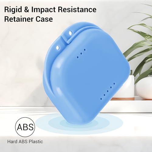 Orthodontic Retainer Case with Vent Holes - Durable Mouthguard Container