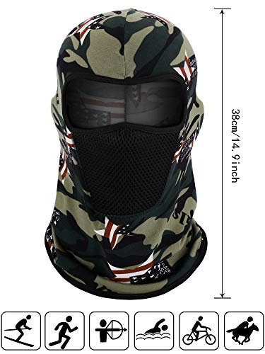 Balaclava Ski Mask - 4 Pack Windproof Full Face Cover - Camouflage