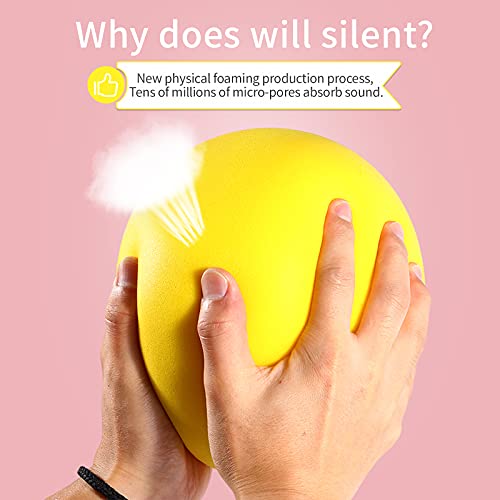 Buhoet 7-Inch Yellow Foam Ball for Kids, Soft, Bouncy, Lightweight & Safe