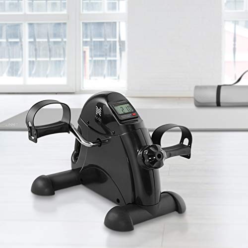 Under Desk Exercise Bike Pedal Exerciser with LCD Display & Adjustable Tension