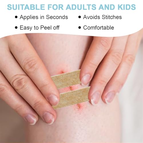 Breathable Wound Closure Strips - 24 Pack, 12x100mm - Medium Size