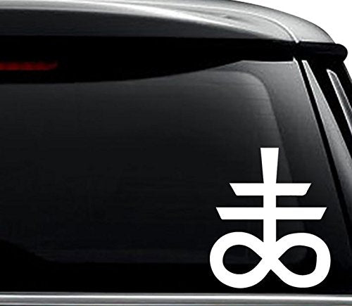 Leviathan Cross Decal Sticker - 6 Inch Gloss White Vinyl