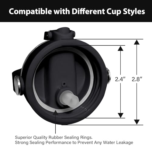 SENDESTAR Black Spout Lid for Hydroflask Wide Mouth Water Bottles - Fits 18oz-73oz