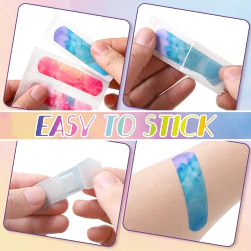 120 Pcs Kids Waterproof Bandages - Tie Dye Style