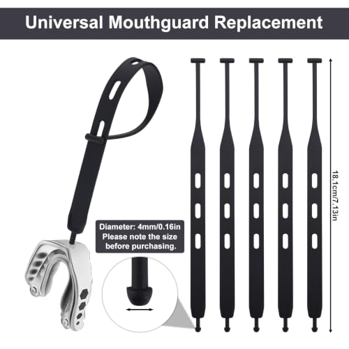 Football Mouth Guard Tethers - 5 Pack for Secure Use