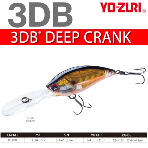 Yo-Zuri 3DB Deep Crank Lure 2-3/4" Pearl Chartreuse Lime - Prism Sexy Shad (Duel Brand)