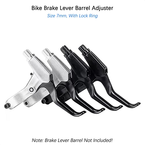 Bike Brake Lever Barrel Adjuster - M10 Aluminum Alloy - Black