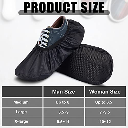 Geyoga 2 Pcs Bowling Shoe Covers Protector Black XL Classic for Men