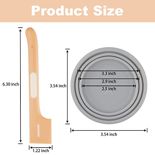 Pet Food Can Cover Lids with Mixing Spoon - 6 Pack Set