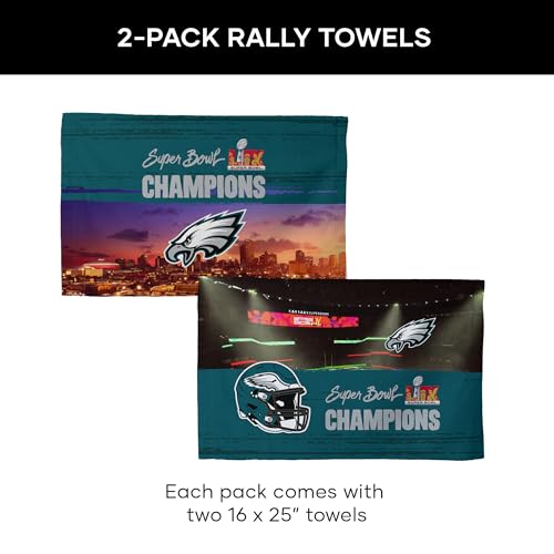 Philadelphia Eagles NFL Super Bowl Fan Towel 2-Pack - 16" x 25"