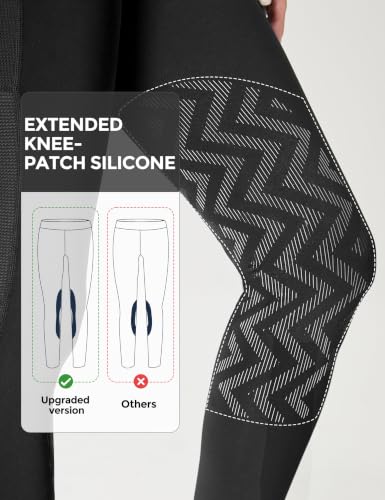 Horse Riding Pants for Women - Silicone Knee-Patch Grip, Medium Black