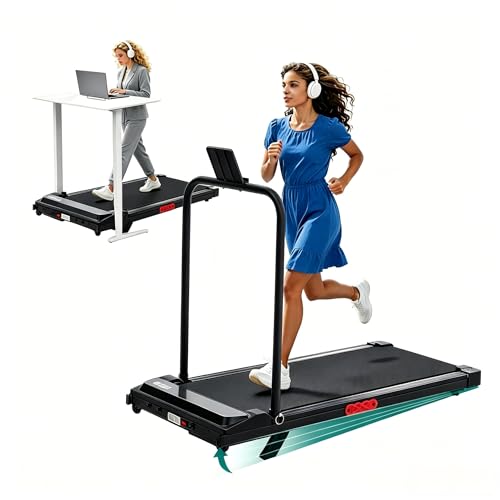Portable Walking Pad Treadmill with Incline & Handle Bar - 350LBS Capacity