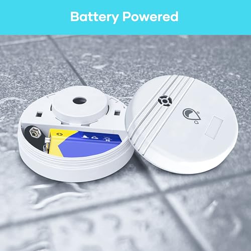 Water Leak Detector 3 Packs, Lound Sound Sensor Alarm, Home Water Flooding Monitor Sink Overflow Monitoring Wet Moisture Alert Pipe Leakage Drip Detection Warning for Basement, Laundry, Bathroom