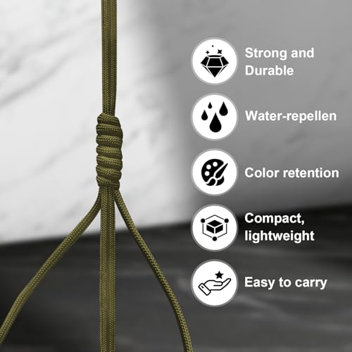 550lb Paracord Rope - 4mm, 100FT, Army Green