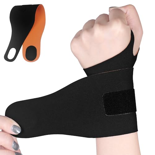 Ultra-Thin Adjustable Wrist Brace for Pain Relief & Support - Black 2pcs