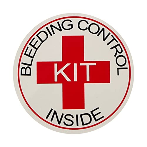 Bleeding Control Stickers - 5 Pack, 2" Diameter Labels