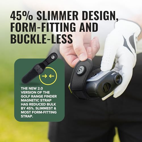 Slim Golf Rangefinder Magnetic Strap - Stealth Black