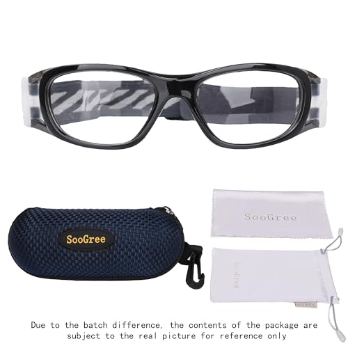 Kids Sports Protection Goggles - Black Frame Gray Pad