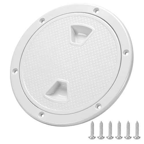 TOKCKYBL White 6In Boat Hatch - Premium ABS Round Non-Slip Inspection Cover