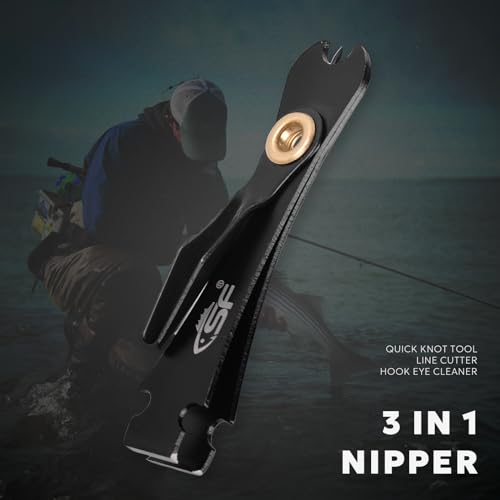 3-in-1 Fly Fishing Nipper Tool Set with Zinger Retractor - 2pcs
